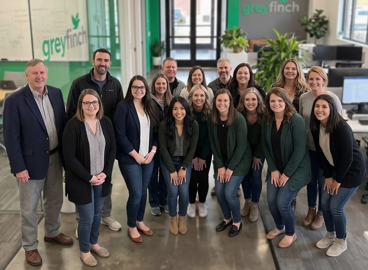 The Greyfinch team at the Greyfinch office