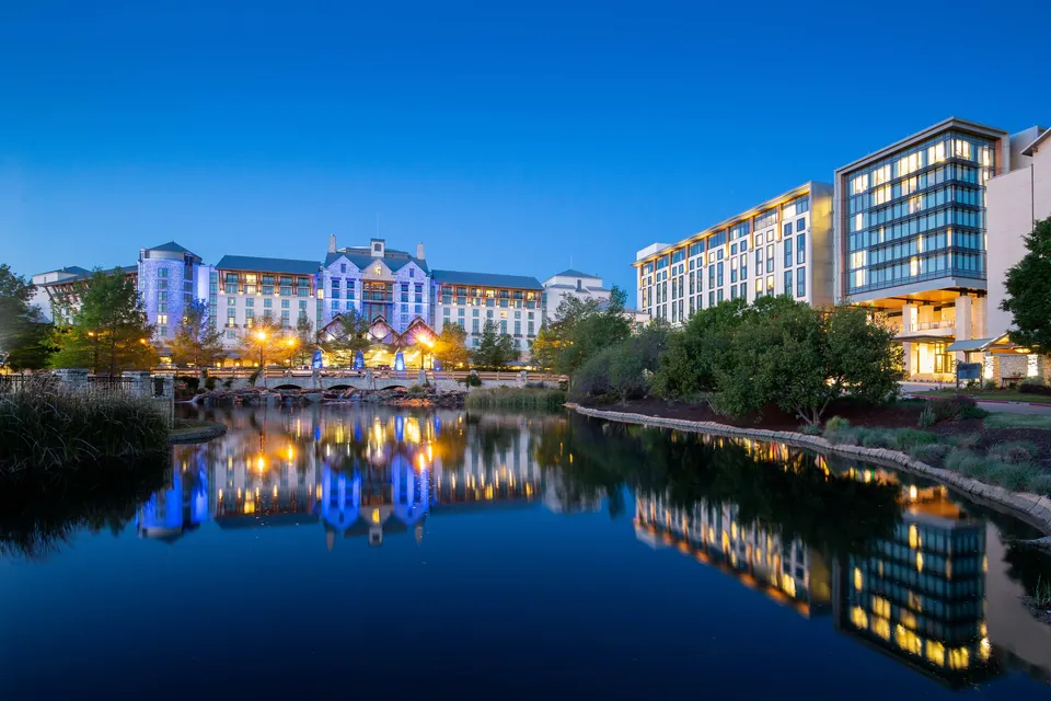 The Gaylord Texan at dusk